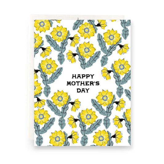 Orchid Cactus Mother's Day Greeting Card