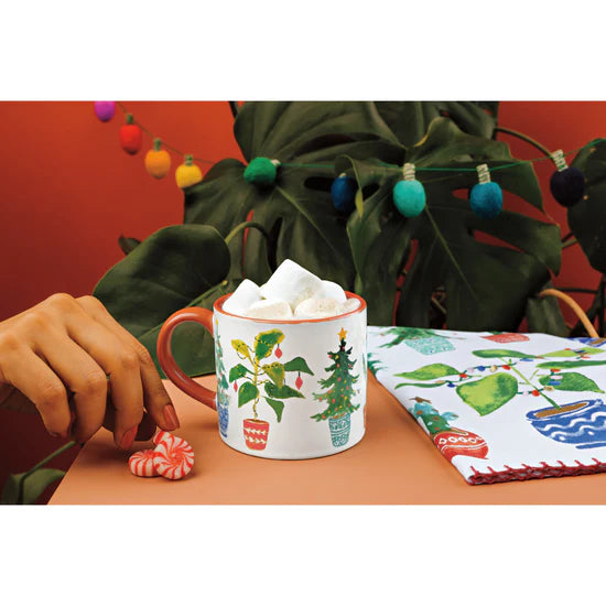 Deco Jingle Plants Printed Tea Towel