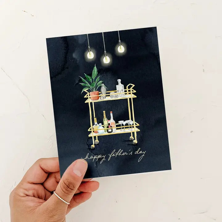 Dad's Bar Cart Father's Day Greeting Card