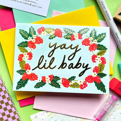 Yay Little Baby Greeting Card