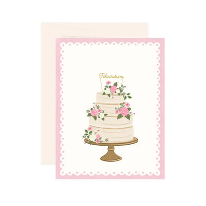 Felicitations Wedding Cake Card