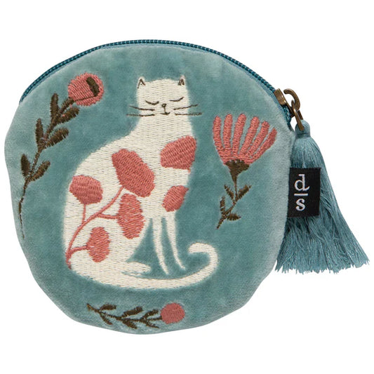 Catbloom Embroidered Coin Pouch