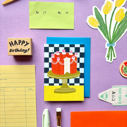 Mini Vintage Layered Cake Birthday Card