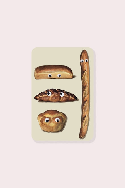 S128 Googly Bread Vinyl Sticker