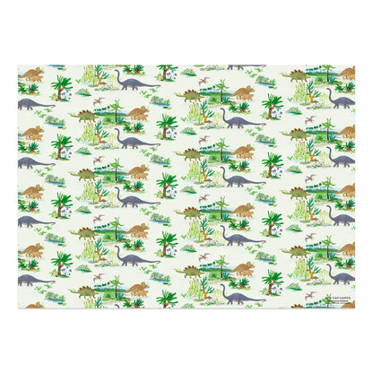 Dinosaurs 3 Sheets Roll Wrap