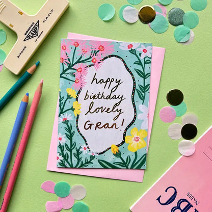 Happy Birthday Lovely Gran Greetings Card