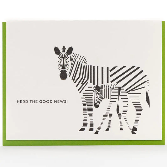 Zebra Modern Baby Card