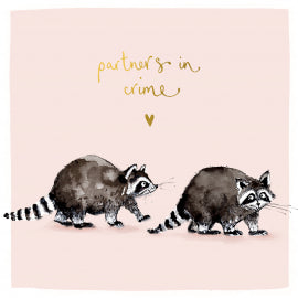 Raccoons Partners In Crime Card