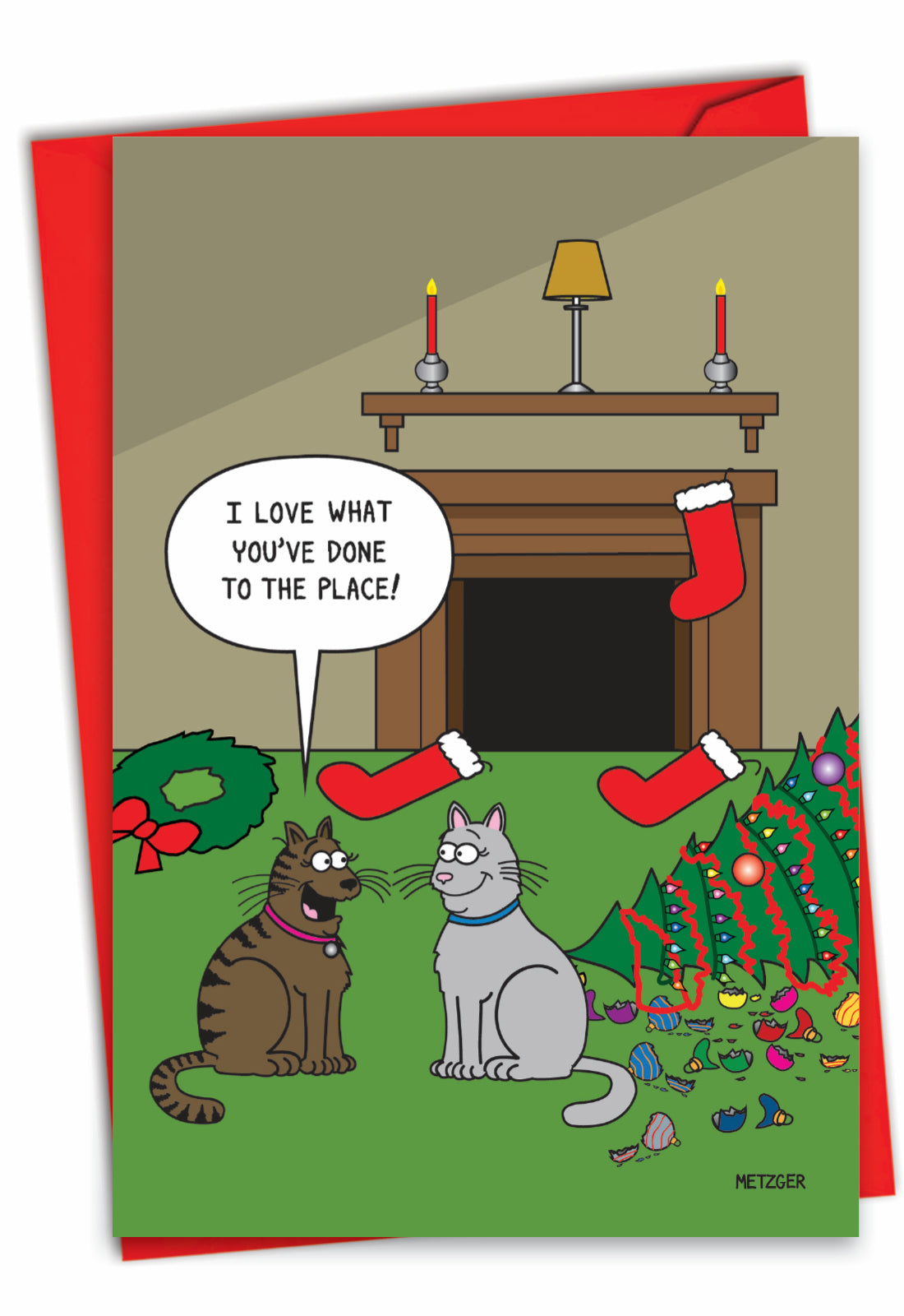 Cat Christmas Decor Christmas Card