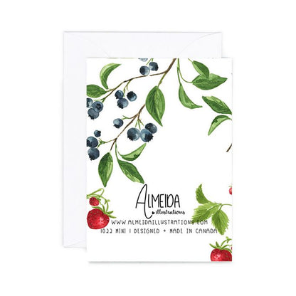 Strawberries and Blueberries Enclosure Card