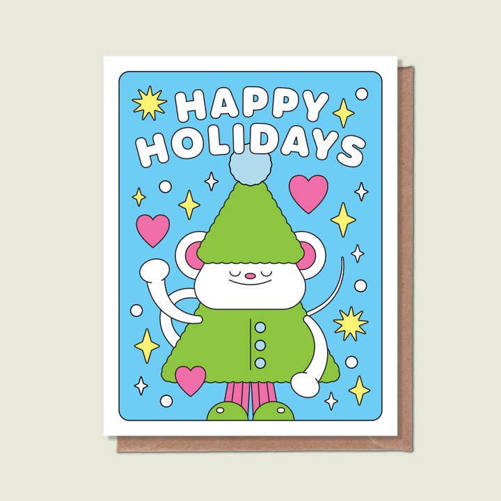 Merry Christmas Tree Greeting Card