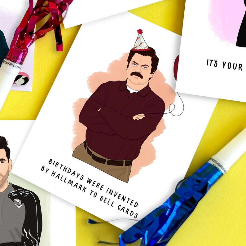 Ron Swanson Birthday Card