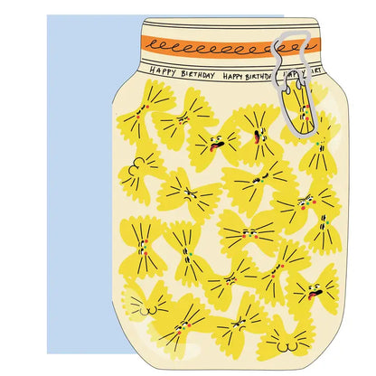 Pasta Jar Die Cut Greeting Card