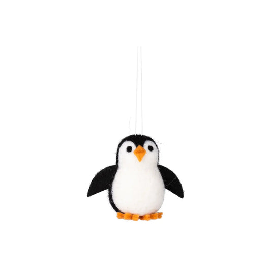 F76 - Felt Penguin Black And White Ornament