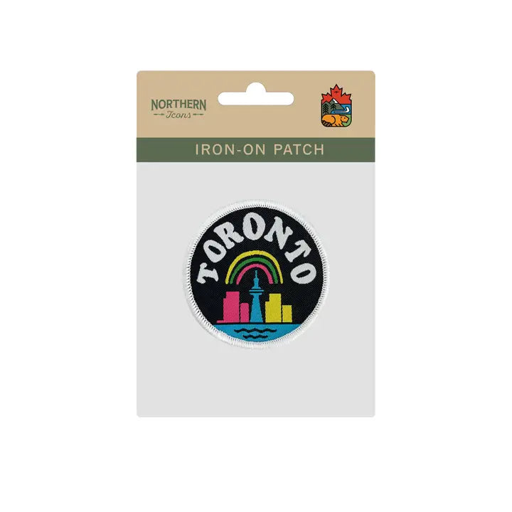 Toronto Retro Rainbow Iron On Woven Patch