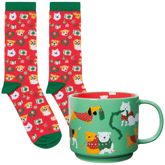 Sip & Sox Holiday Hounds Mug