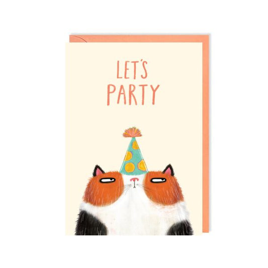 Lets Party Cat Card