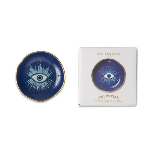Celestial Ceramic Trinket Dish Starry Eyed