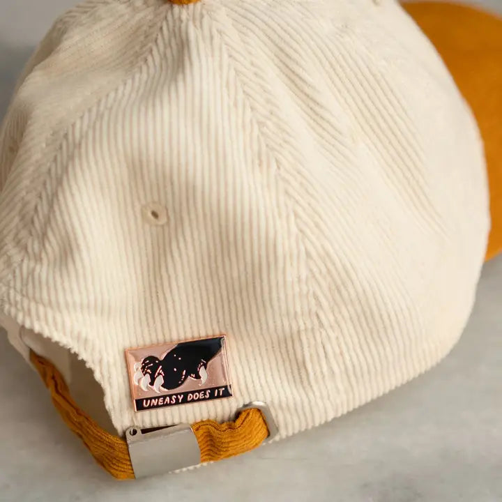 @9 Uneasy Does It Pin Black Cat Claws Lapel Pin