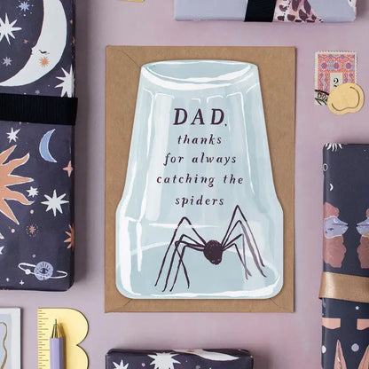 Spider Catching Dad Card