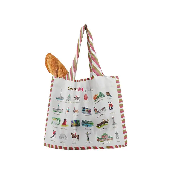 Canadian Icons Fold Up Tote Bag