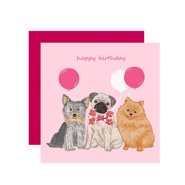 Trio of Dogs Birthday Card