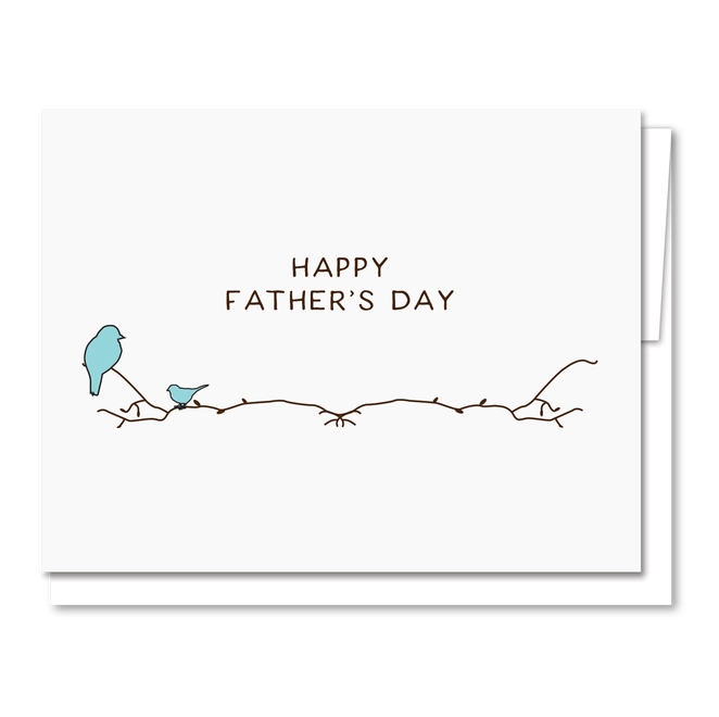 Father's day (birds) Letterpress Father's Day Card