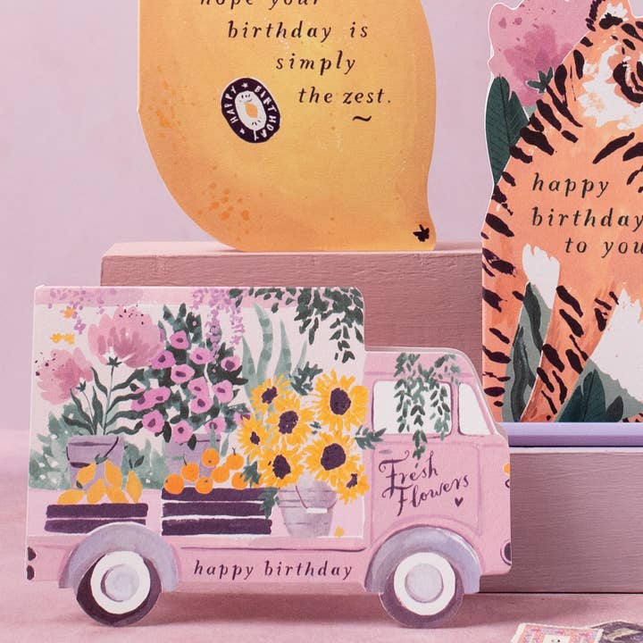 Flower Truck Birthday Card