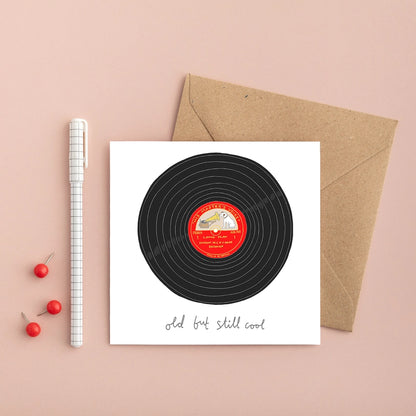 Record Birthday Greeting Card