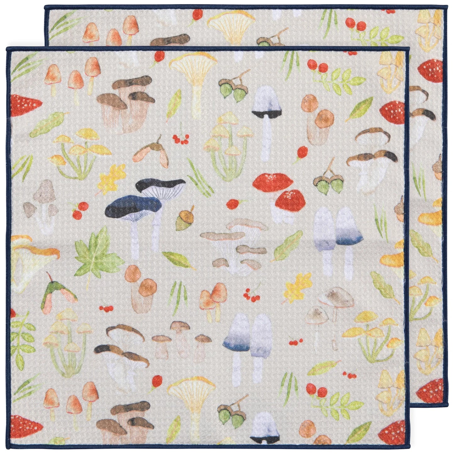 Field Mushrooms Recycled Microfibre Dishcloth Set of 2