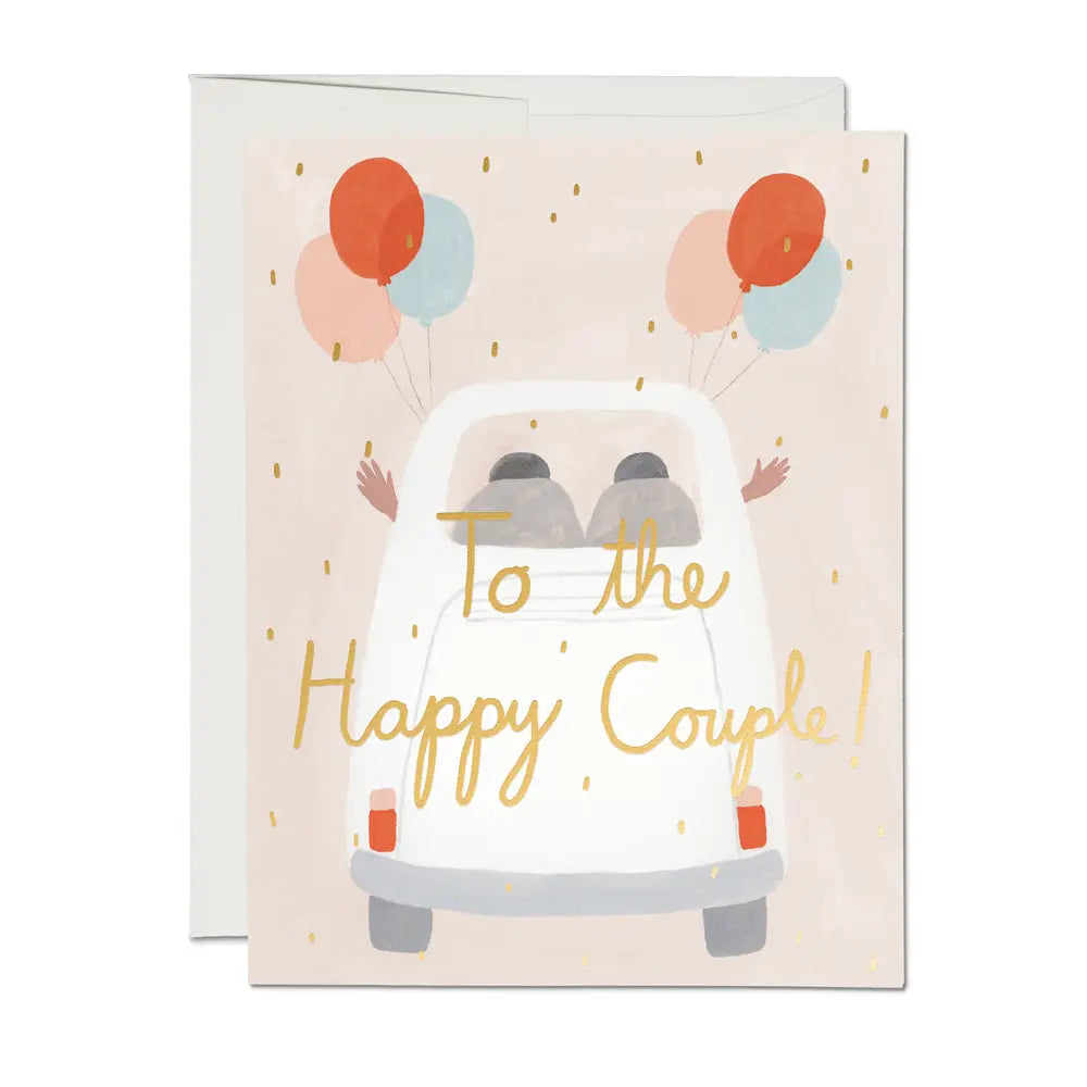 Away They Go FOIL Wedding  Card