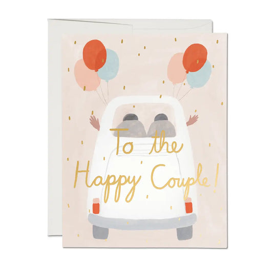 Away They Go FOIL Wedding  Card