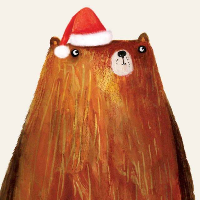 Christmas Bear Hat Christmas Card