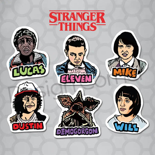 Stranger Things Die Cut Stickers 6 Pack