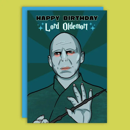 Lord Oldemort Magic Birthday Greeting Card