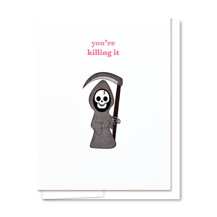 Reaper Letterpress Card