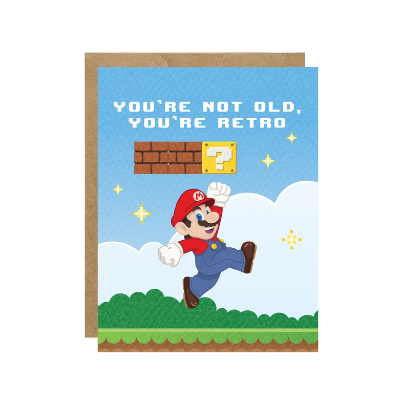 Super Retro Video Game Pop Culture Birthday Card