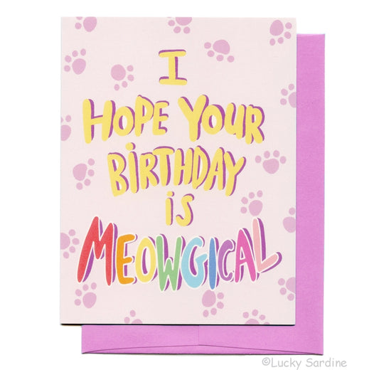 Cat, MEOWGICAL Birthday card!