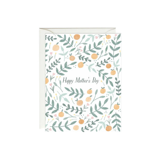 Oranges Floral Mother's Day Card