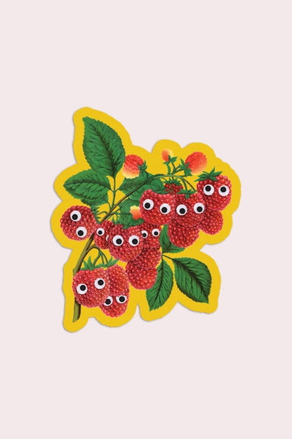 S126 Googly Raspberries Vinyl Sticker