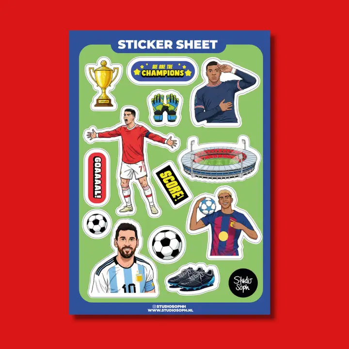 Soccer Champions Sport Sticker Sheet