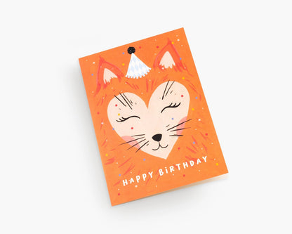 Birthday Fox Greeting Card