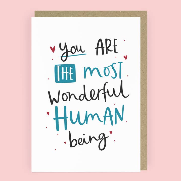 Most Wonderful Human Love Card