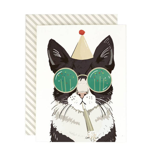 Birthday Party Cat Card