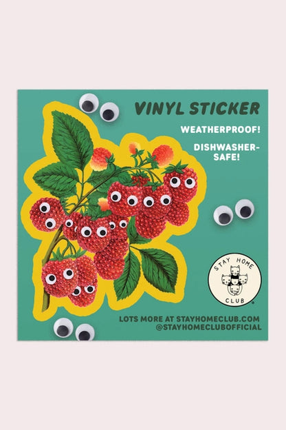 S126 Googly Raspberries Vinyl Sticker