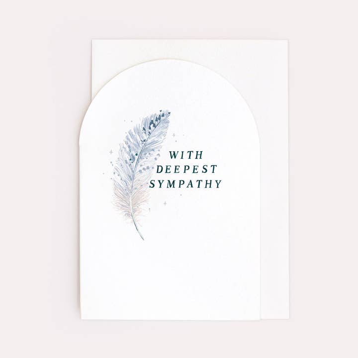 Feather Sympathy Card