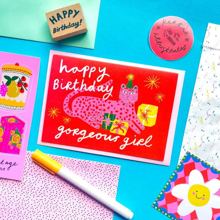 Happy Birthday Gorgeous Girl Greeting Card