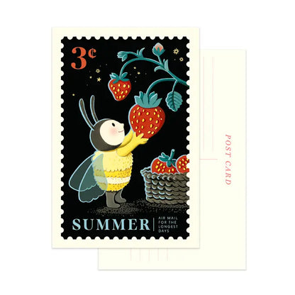 Summer Berry Basket Postcard