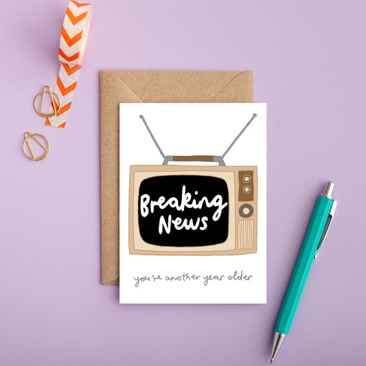 Breaking News! Greeting Card