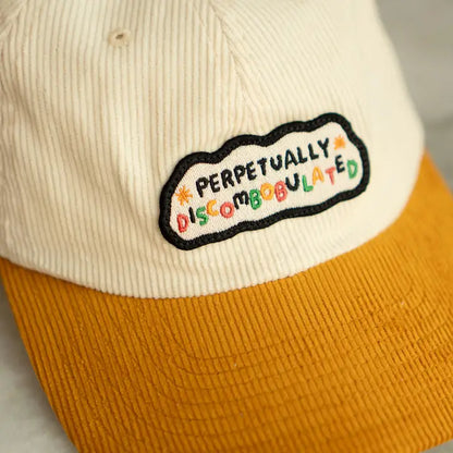 Perpetually Discombobulated Patched Corduroy Dad Hat